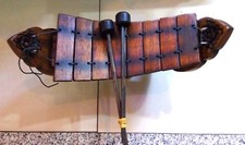 Vintage Thai Xylophone/Stick Model Set Teak Wood Musical Instrument Collectible