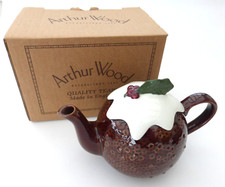 Arthur Wood Rare Novelty Christmas Pudding Teapot