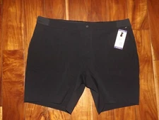 NWT Womens ACTIVE LIFE Black Stretch Waistband Nylon Shorts S Small