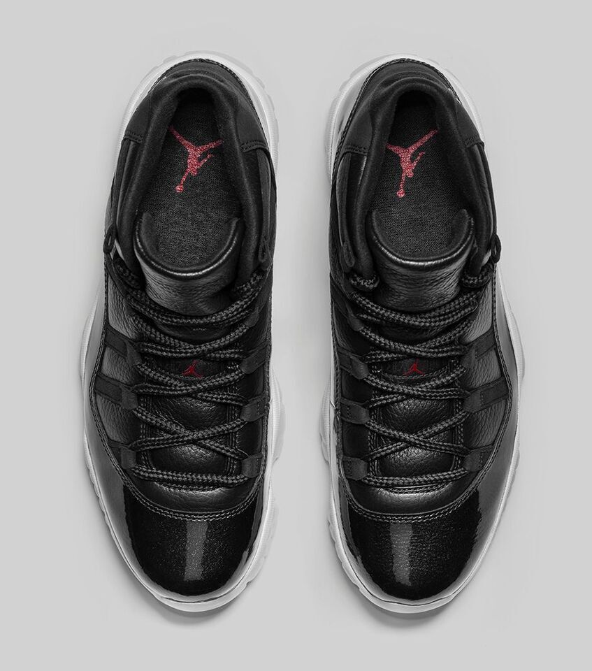 Nike Air Jordan 11 Retro 72-10 Black Gym Red 378037-002 Men's Size