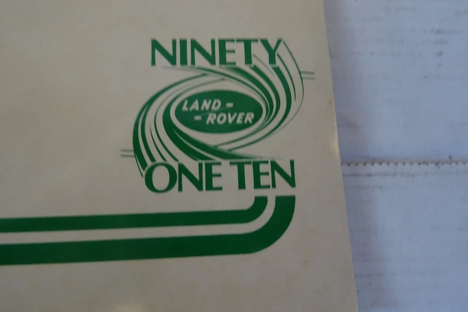 Land Rover 90 e 110 Ninety supplemento al libretto di istruzioni anno 1986/87 - Immagine 3 di 4