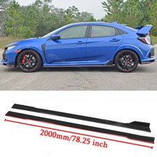For Honda Civic Type R Red Side Skirt Rocker Panel Extension Spoiler Splitter