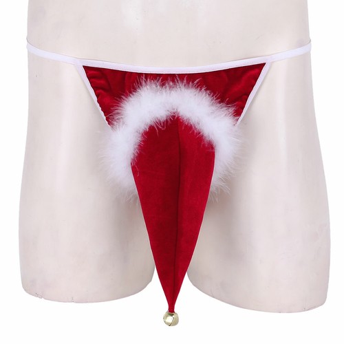 Men Christmas Underwear Briefs Leather Shiny Boxer Shorts Santa Claus Costume - Picture 63 of 142