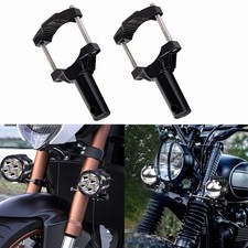 20mm61mm Universal Motorcycle Spot Fog Light Mount Bracket Tube Clamp 2 PCS