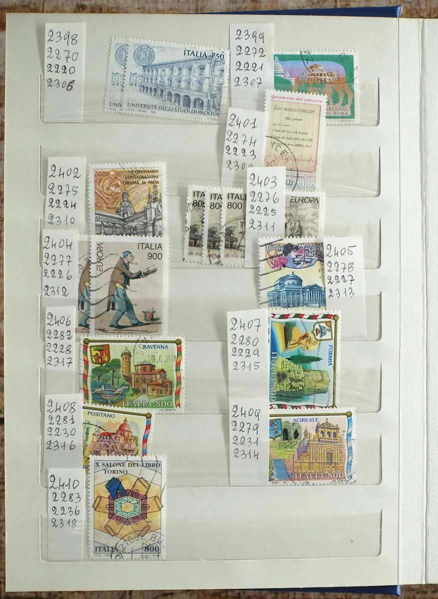 Italien 1997–1999 Briefmarkensammlung mit Mehrfachstücken im Album #0051