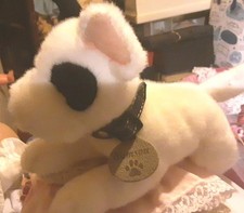 9" Keel Toys Samson English  Bull Terrier Soft Toy Dog. With Collar  And Tag. 