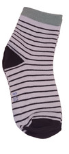 Kids Striped Crew Socks Black  Gray   Soft Comfort Fit   1 Pair   NWOT