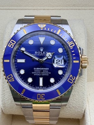 Rolex 2022 Submariner 126613LB Silver Gold Oyster bluesy 41 mm rolex warranty