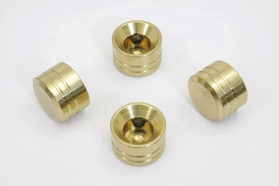 Cubiertas de pernos de culata de latón V-Twin 42-1092 para Harley Softail Dyna FXR 84-17 Foto 3 de 3