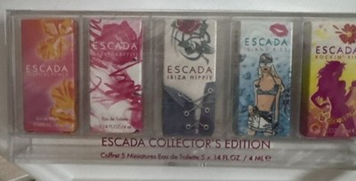 RARE NEW WOMEN'S ESCADA COLLECTOR'S EDITION 5 MINI EDT PERFUME SET 4 ML .13 OZ