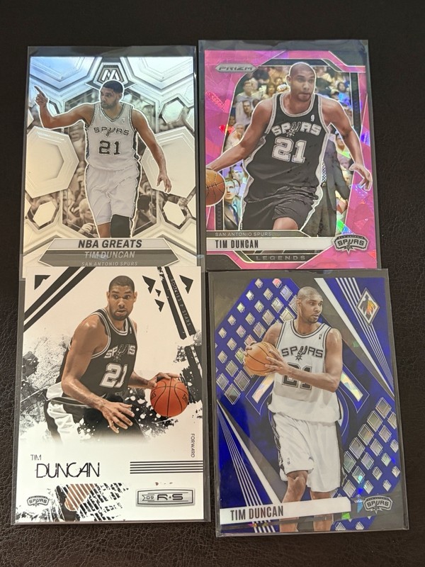 Tim Duncan San Antonio Spurs NBA HOF Card Lot Of 10 Basketball Cards.