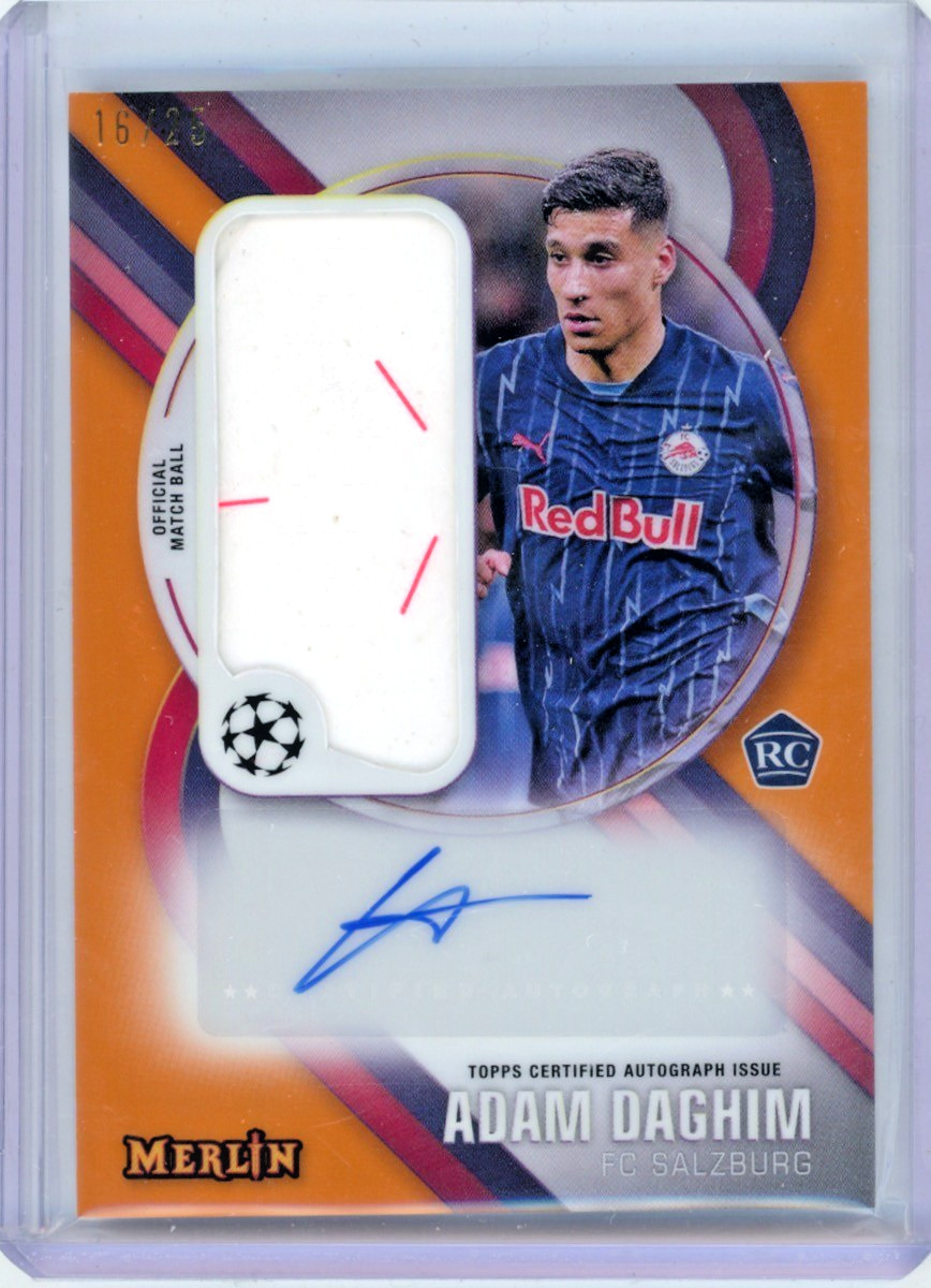 2024-25 Topps Merlin Adam Daghim #MBS-DA Match Ball RPA Orange 16/25
