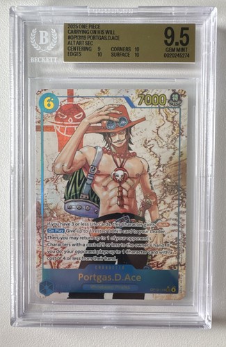 Portgas.D.Ace (Parallel) graded BGS 9.5 for sale on eBay