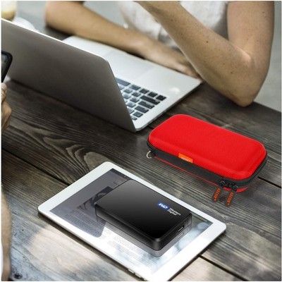 Protective Storage Bag for External Hard Drives - Red