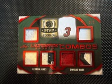 2019 Leaf Ultimate Sports Combos 3/3 LeBron James Dwyane Wade #UC-07 HOF
