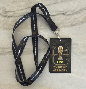 FIFA World Cup 2026 Black Lanyard w/ Badge Credential - Soccer