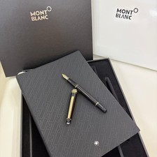 Imagen de Montblanc Gift Set #146 Blank Notebook + Black Gold Trim Fountain Pen with box