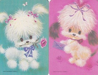GENUINE 70'S SWAP CARDS 2 SINGLE DOGS N CATS #2