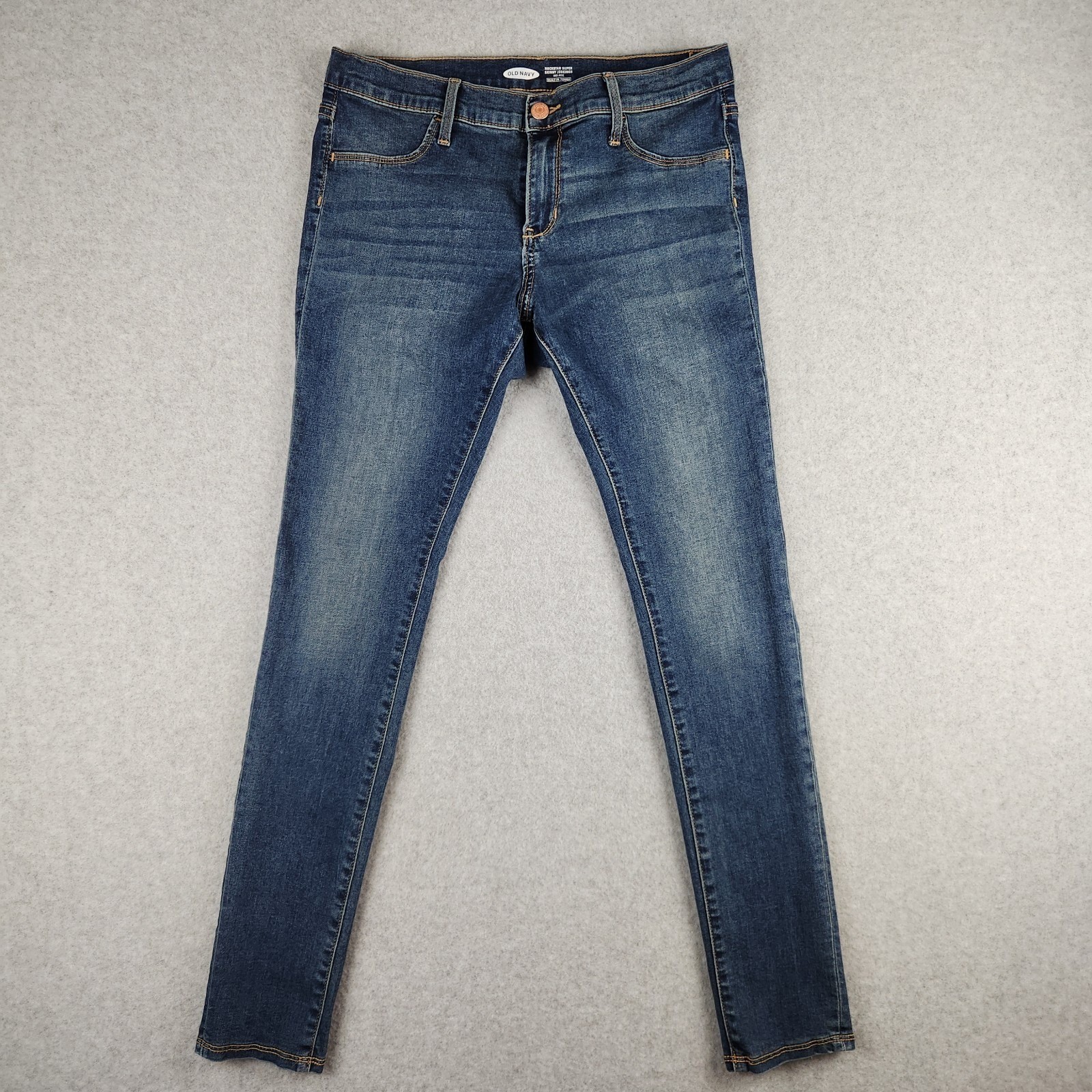 Old Navy Rockstar Super Skinny Jeggings Girl's Youth 16 Dark Wash Stretch
