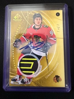 SP Game Used Connor Bedard 1/1 Stick Patch Auto 1st Ever Game Used Stick Auto