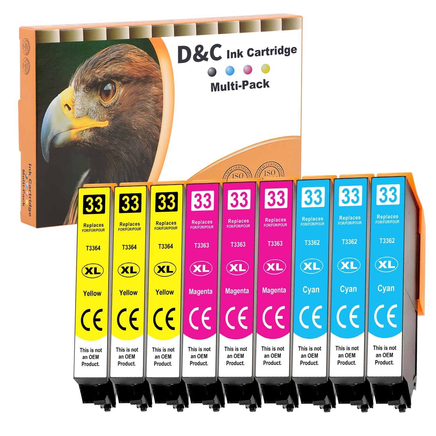 Cartouches d'encre 33XL compatibles Epson Expression Premium jet d'encre pack