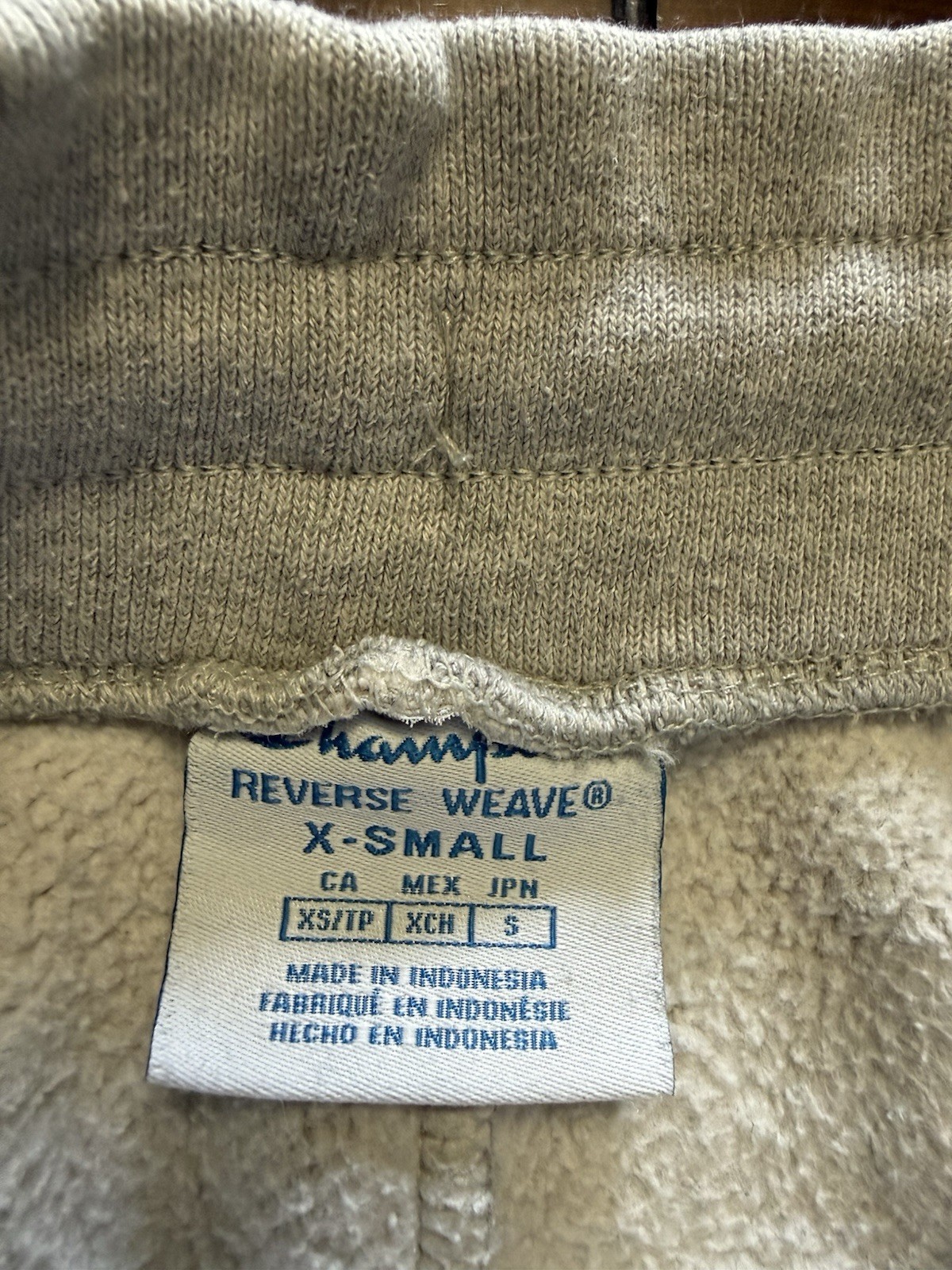 🔥 RARE-Vintage Champion Thick  Reverse Weave Shorts XS SPELLOUT XS Gray Stitch image 3