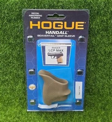 Hogue HandALL Beavertail Rubber Grip Sleeve For Ruger LCP MAX, FDE - 18133