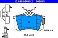 Bremsbelagsatz FÜR Renault Megane II Stufenheck (LM0/1 ) - ATE 13.0460-2845.2