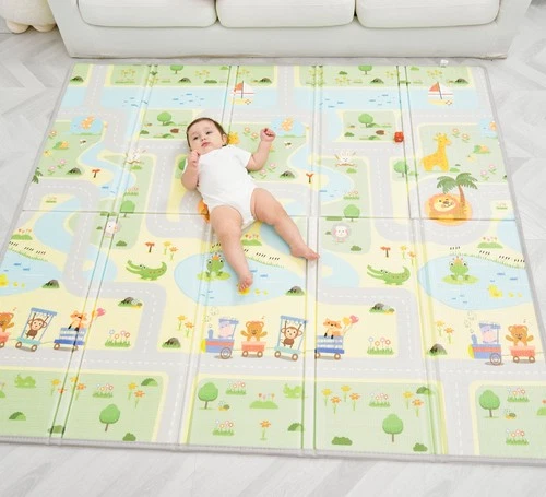Krabbelmatte Baby Faltbar Spielmatte Kinder Spieldecke 180x200x1.5cm