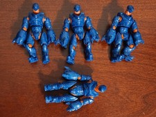 Lote de 4 figuras Halo Mega Construx Blue Hunter + piezas de cazador