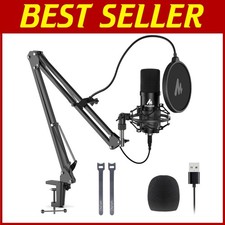 High-Resolution USB Podcast Mic with Cardioid Polar Pattern