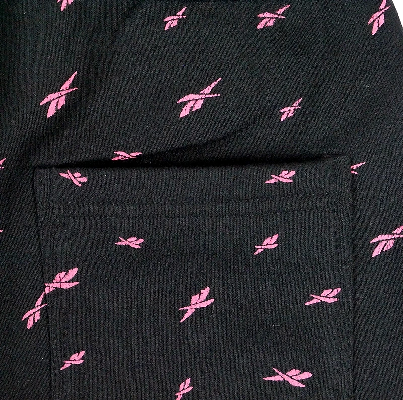 Reebok Damen Jogginghose Warm Fleece Trainingshose Hüft Hose Logo schwarz pink - Bild 3 von 4