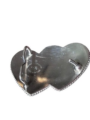 Vintage Montana Silversmith Double Heart Filagree Belt  display picture 2