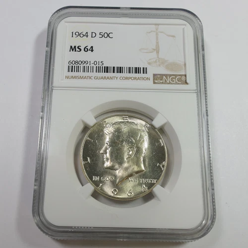 1964 D NGC MS64 - Kennedy Half Dollar 50c US Coin #59090B