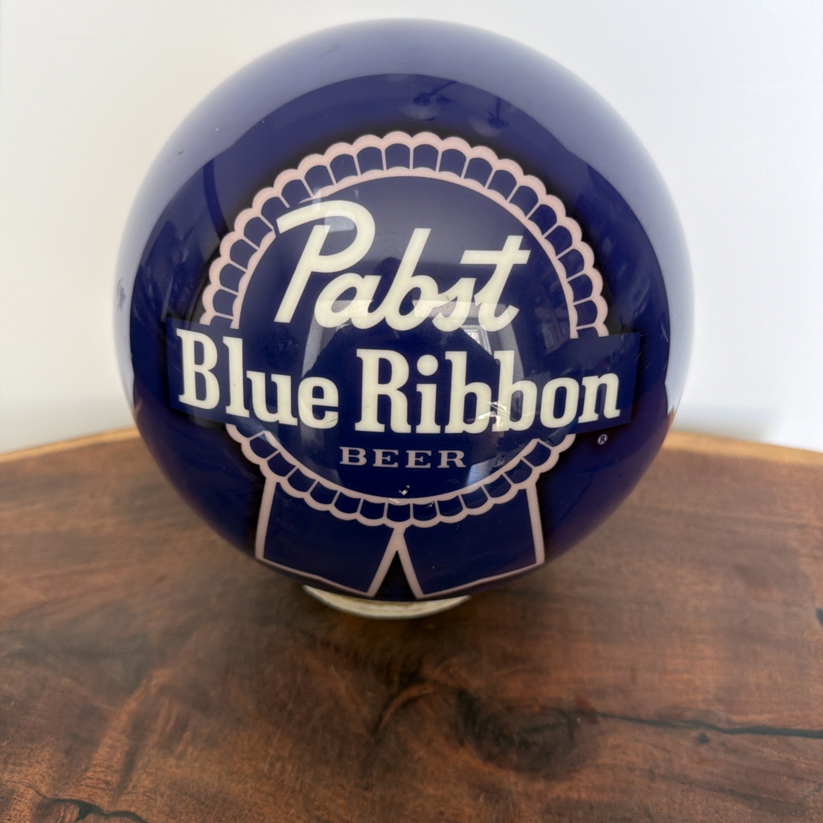 Pabst Blue Ribbon Beer Bowling Ball OTBBowl UNDRILLED Brunswick Man Cave 16.2lb