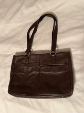 Wilsons Leather Brown Tote Bag Zipper  Magnetic Closure