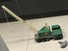 VINTAGE MARX TIN PLATE LUMAR CONSTRUCTION POWERHOUSE TRUCK CRANE 1950S 16”x28”