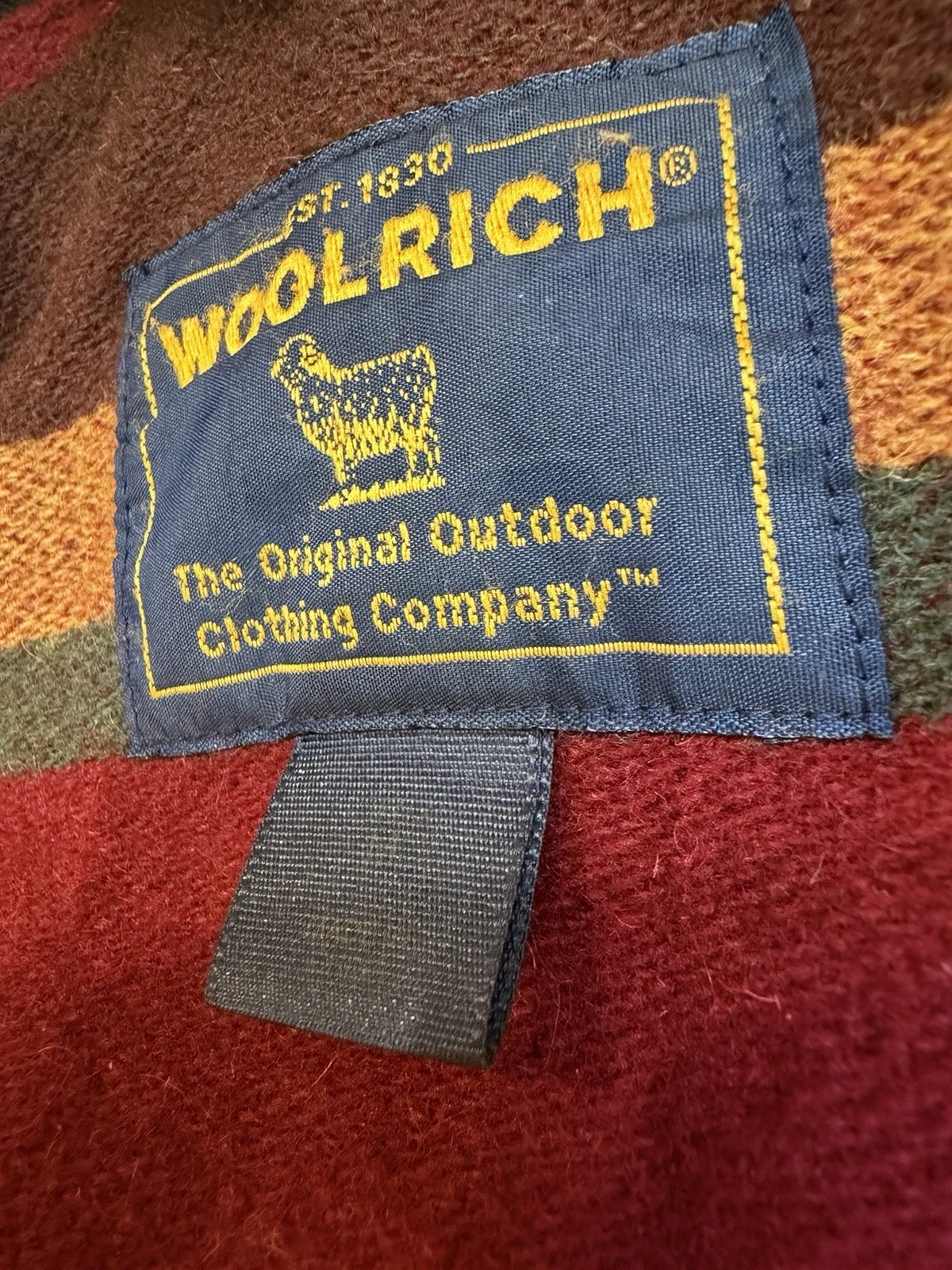 Vintage Woolrich Denim Chore Coat Blanket Lined Mens Size Large - product detail image 6