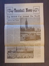 VAUXHALL NEWS orig 1958 UK Mkt Newsletter Brochure - Victor Cresta etc
