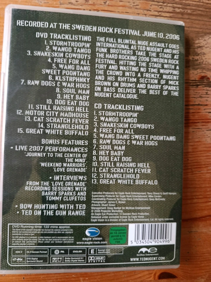 DVD/CD-Set Ted Nugent Sweden Rocks 2008 Eagle-Records Vintage wie neu - Bild 4 von 4