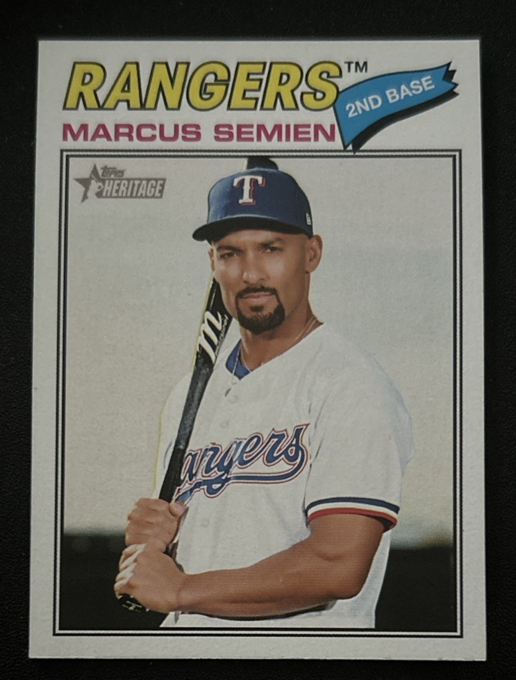 2026 Topps Heritage Marcus Semien Baseball Card #366 Rangers 2B VGEX O/C