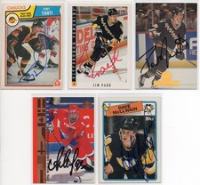 Autograph Lot of 5, PITTSBURGH PENGUINS; Tanti, McLlwain, Paek. Neaton, Morozov