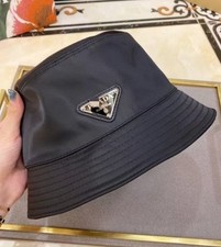 Gorra negra P Bucket Cap vacaciones al aire libre unisex gorra nailon