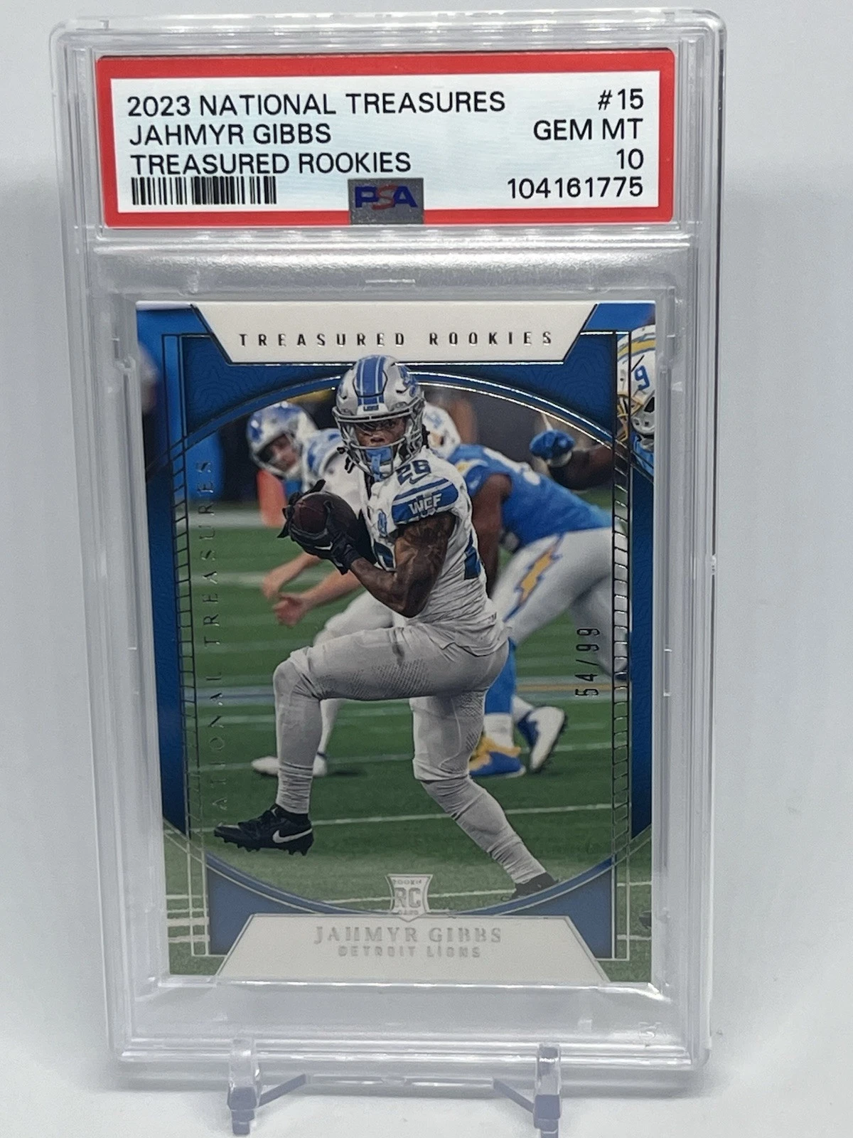 Jahmyr Gibbs Panini National Treasures Treasured Rookies #TRCJGS Base