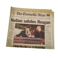 The Greenville News June 12 2004 Newspaper Ronald Reagan Funeral Nation Salutes