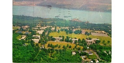 Culinary Institute of America Roth Hall Aerial Postcard Hyde Park NY 1970s