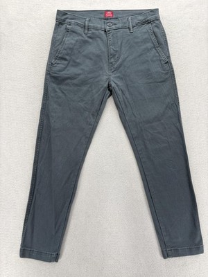 Levi's XX Chino Pants Mens 30x28 Gray Standard Taper Stretch Twill Casual Preppy