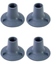 QWORK Replacement Feet for Shower Chair Bath Seat, 1-1/8" I.D, Black - 4 Pack