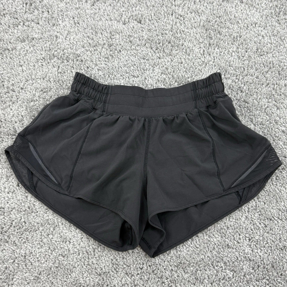 Pantalones Cortos Lululemon Lo último tiro bajo forrados 2.5 para Mujer 4 Negros Gimnasio Entrenamiento Correr Foto 2 de 4