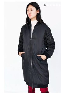longline bomber jacket ladies